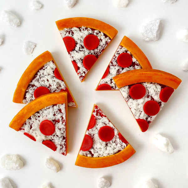 pepperoni pizza marzipan candy treat slices