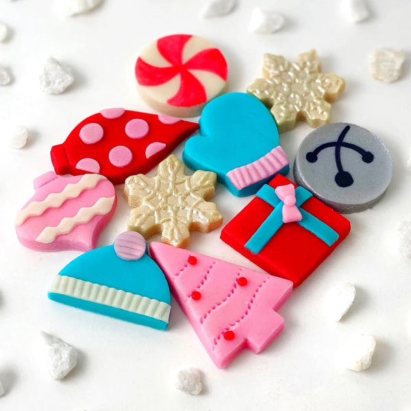 flirtatious christmas candy tiles layout