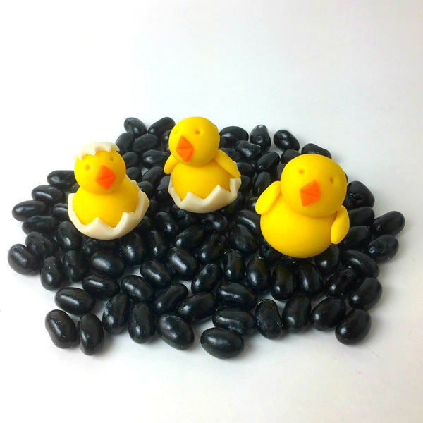 Easter chicks trio marzipan candy sculpture treats