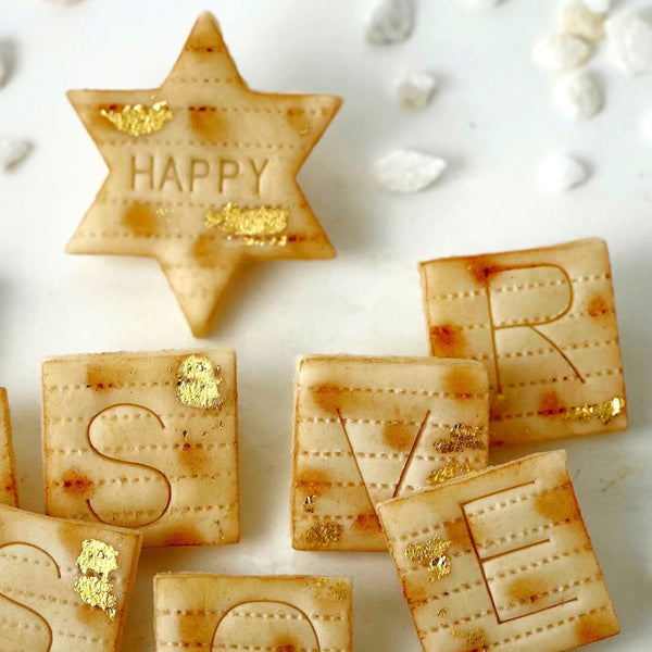 happy passover matzah greetings  closeup