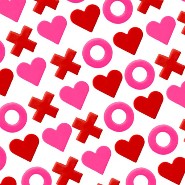 Valentine's Day x's and o's mini marzipan candy bites flat