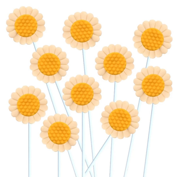 daisy marzipan candy lollipops