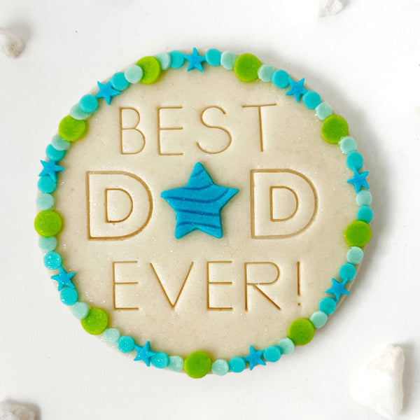 best Dad ever Fathers' Day marzipan plaque centered