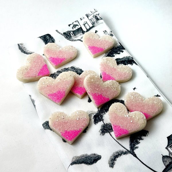 ombré  pink sugar hearts