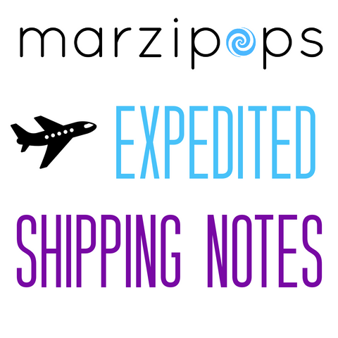 Please review our Shipping FAQ at this link to learn about our responsibilities when using expedited shipping. Thank you for your understanding! https://marzipops.com/pages/shipping-frequently-asked-questions