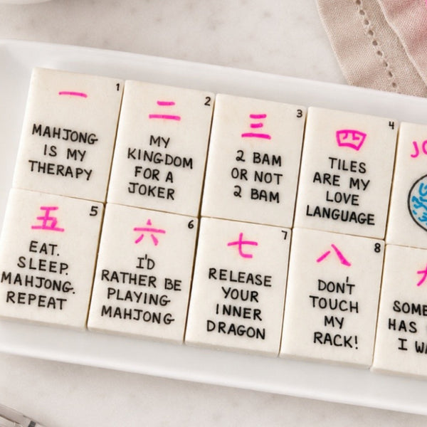 punny larger mahjong conversation tiles
