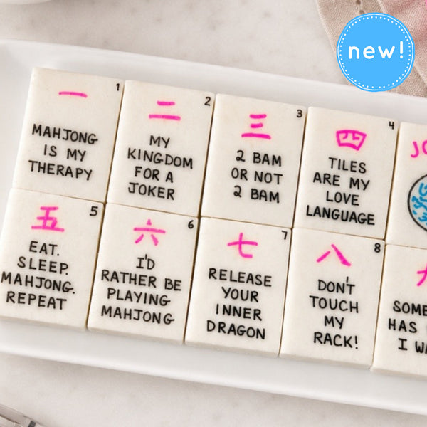 punny larger mahjong conversation tiles