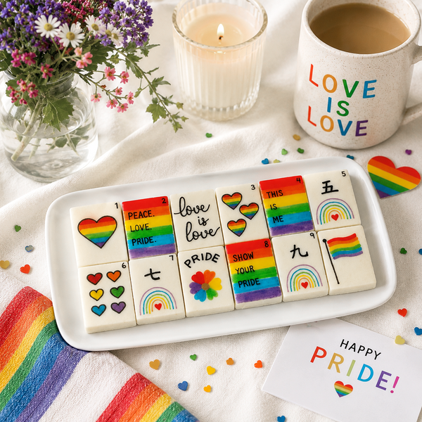 pride rainbow mahjong tiles
