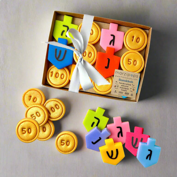 hanukkah dreidel & gelt tiles