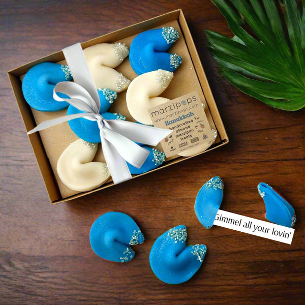 hanukkah sparkly fortune cookies