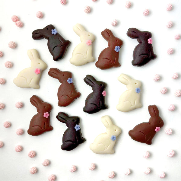 marzipan easter chocolate bunnies layout