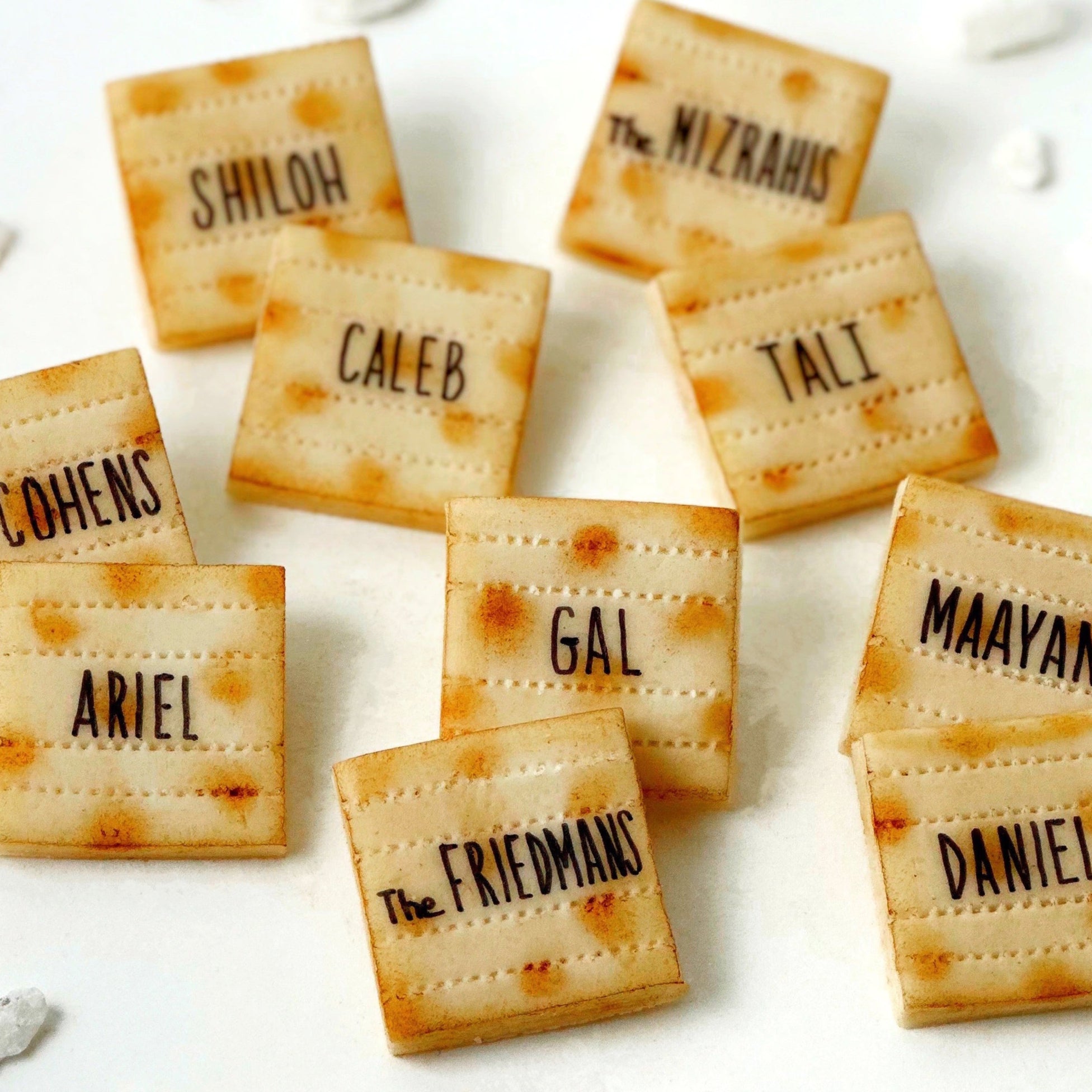 personalized matzah place settings