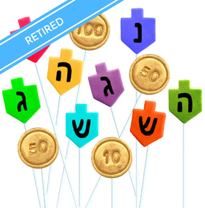 hanukkah dreidels & gelt