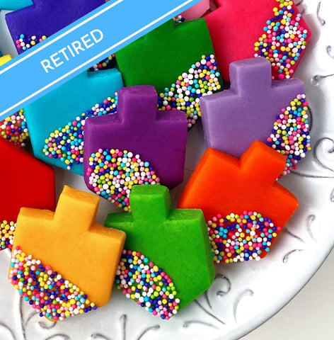 rainbow sprinkle dreidel tiles