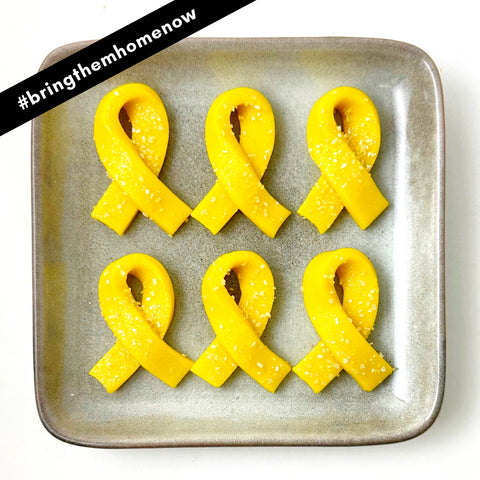 #bringthemhomenow yellow ribbons