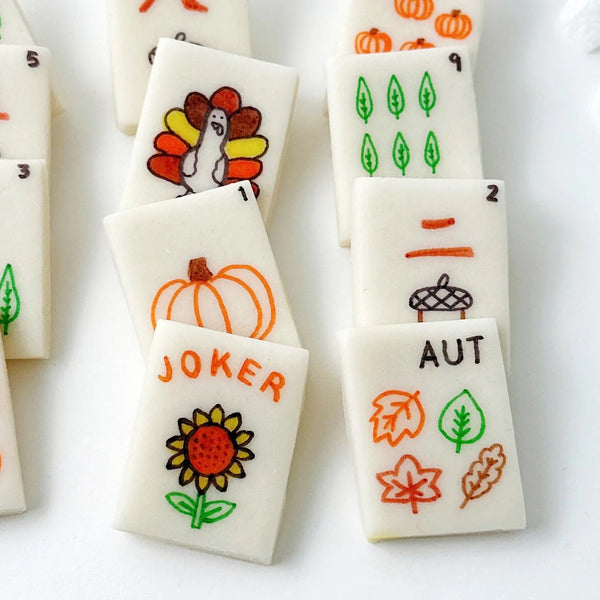 autumn mahjong tiles