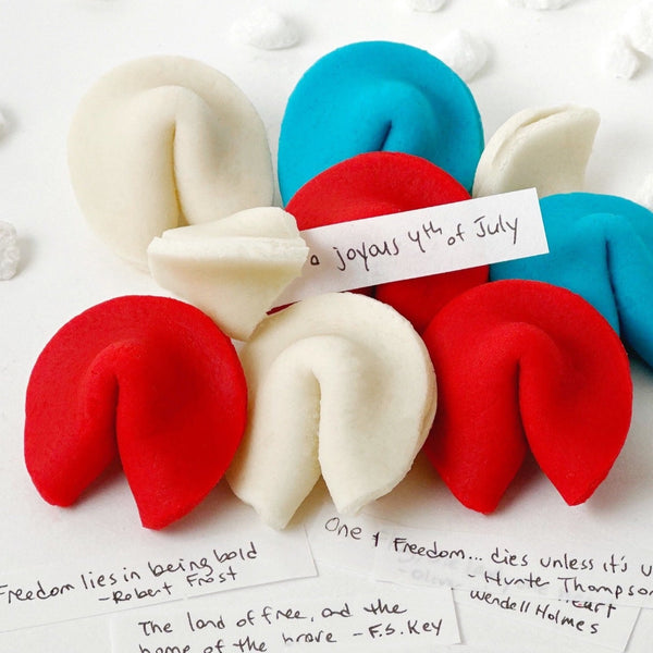 independence day fortune cookies closeup