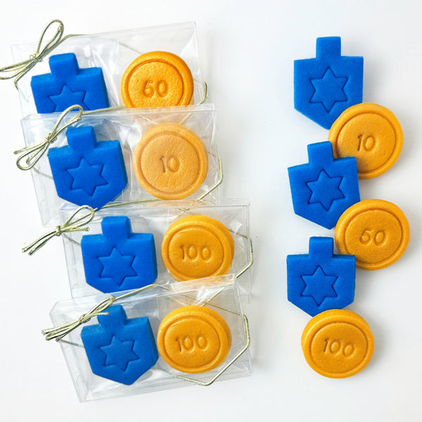 hanukkah dreidel & gold gelt gift duets