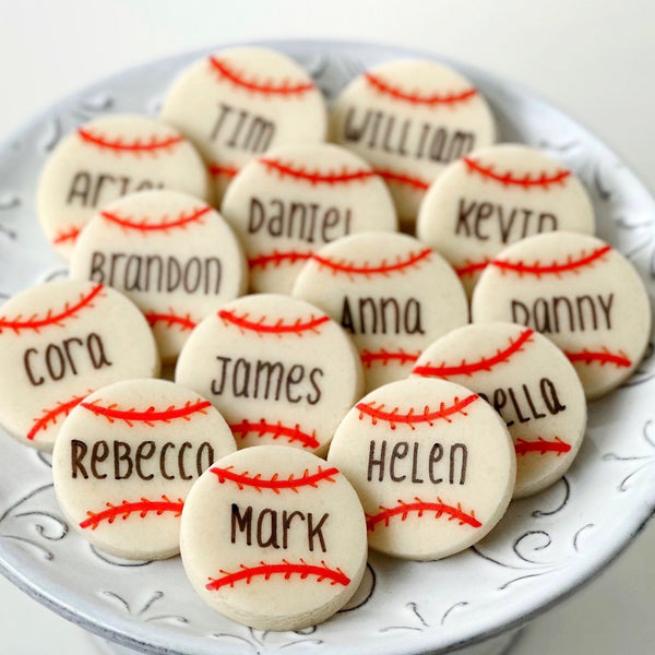personalized baseball marzipan candy tiles cropped