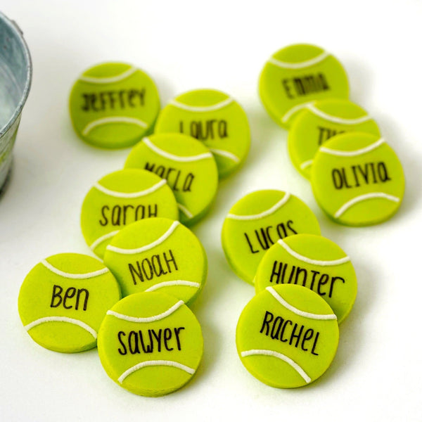 personalized tennis ball candy tiles styled