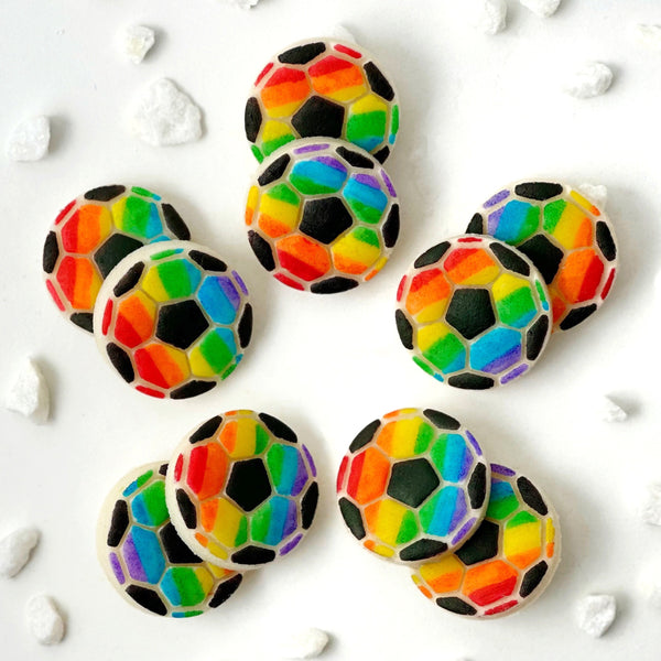 pride rainbow soccer ball tiles pentagon