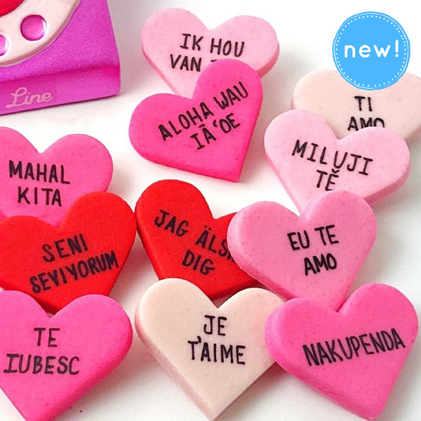 around the world "I love you" hearts