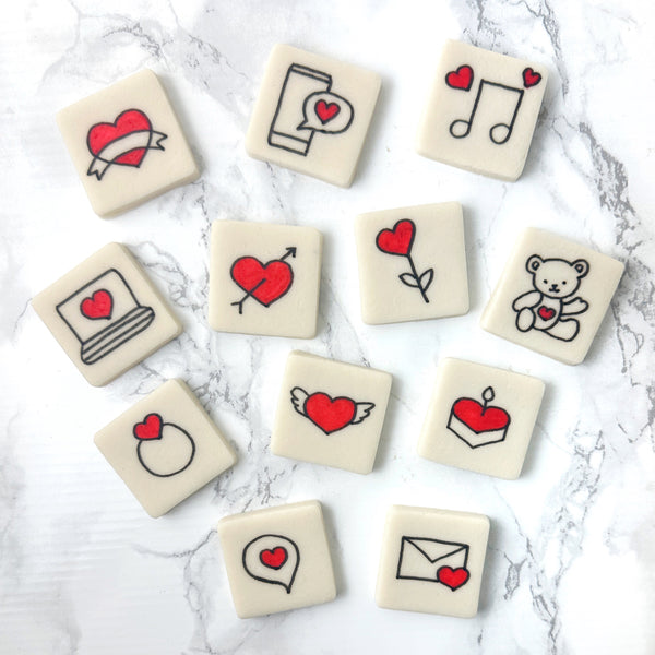 love story valentine's day tiles