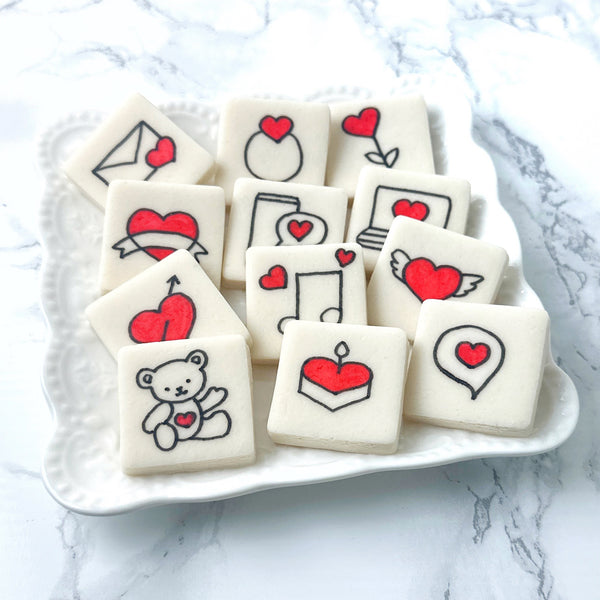 love story valentine's day tiles