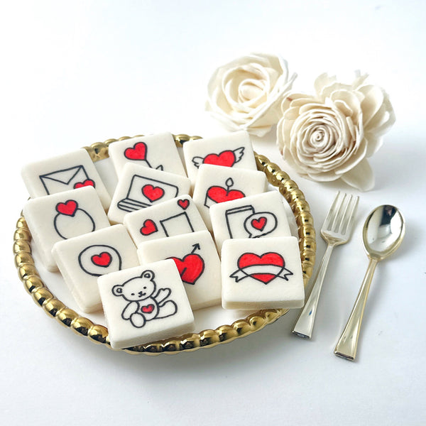 love story valentine's day tiles