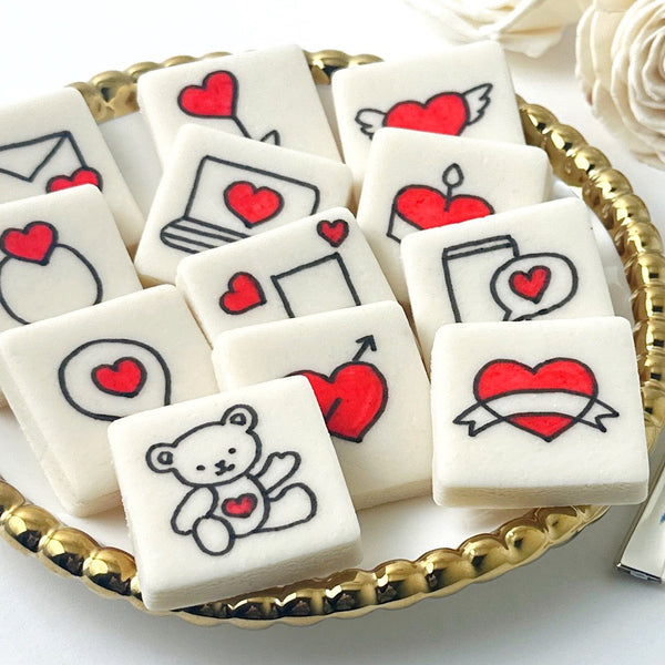love story valentine's day tiles