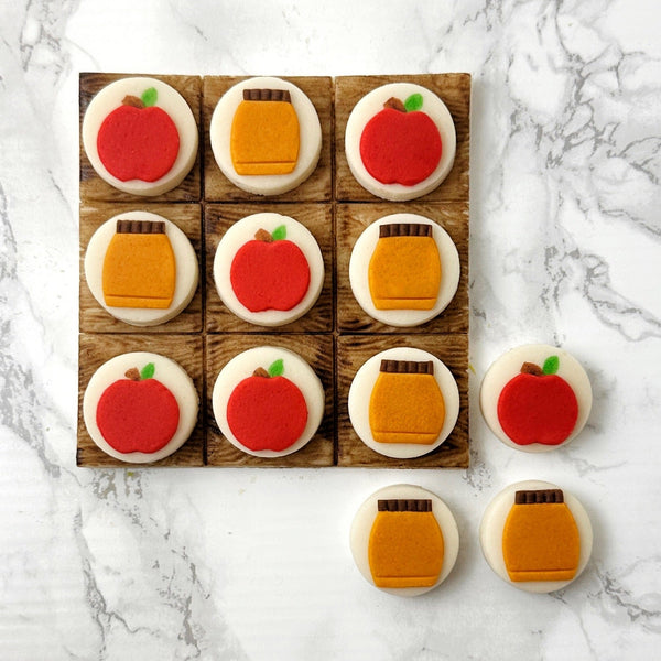 rosh hashanah apples & honey tic tac toe