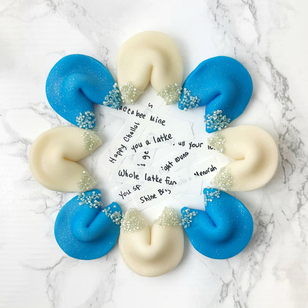 hanukkah fortune cookies in a circle