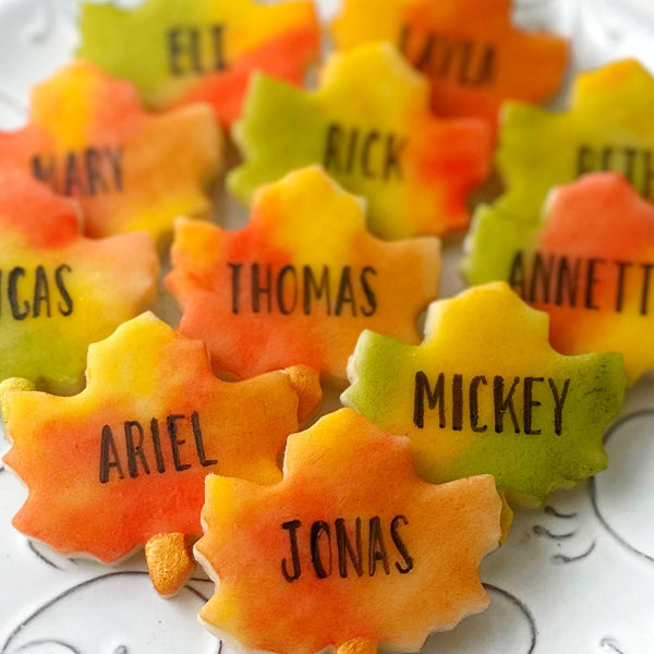 autumn personalized leaves - 21 pieces