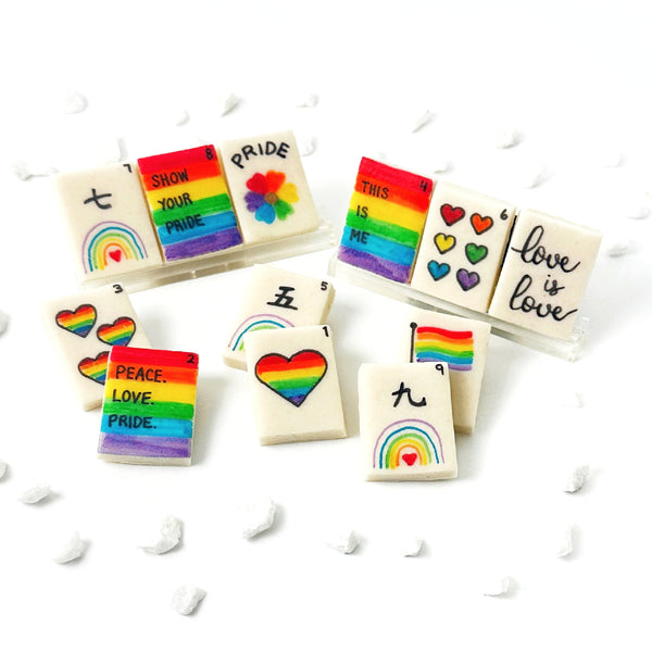 pride rainbow mahjong tiles