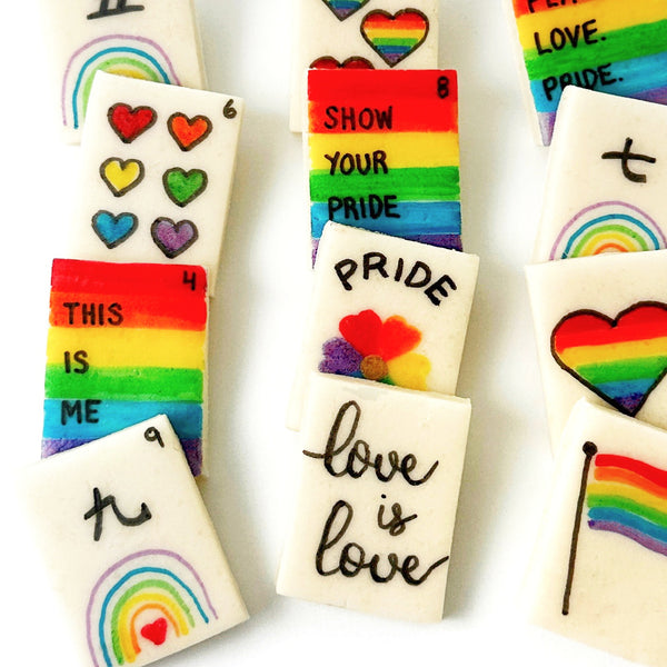pride rainbow mahjong tiles