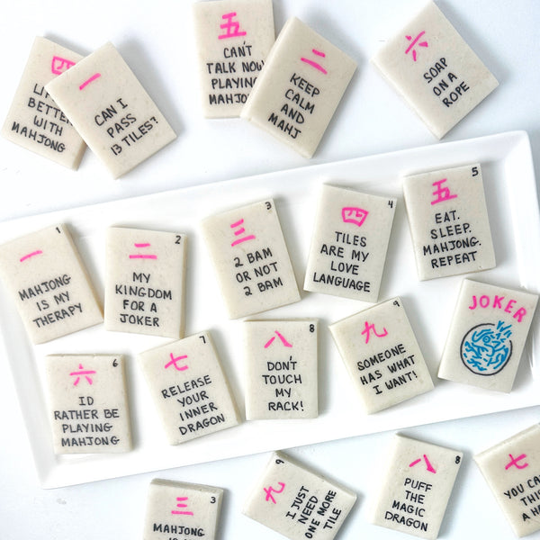 punny larger mahjong conversation tiles
