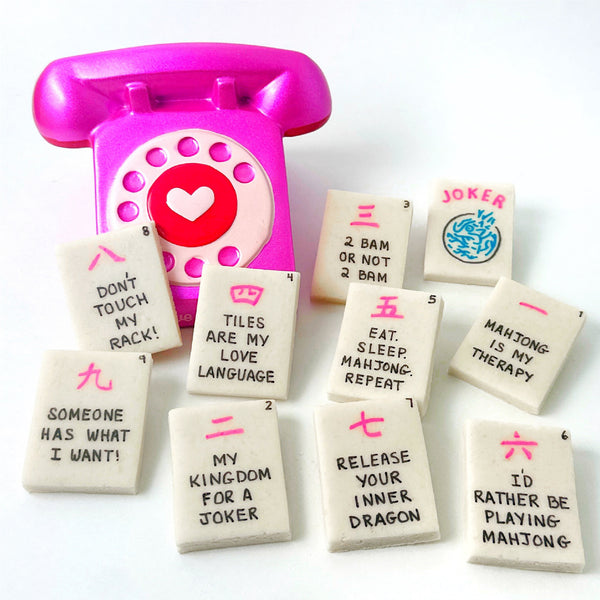 punny larger mahjong conversation tiles