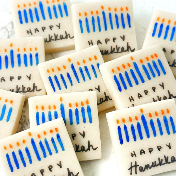 happy hanukkah place cards