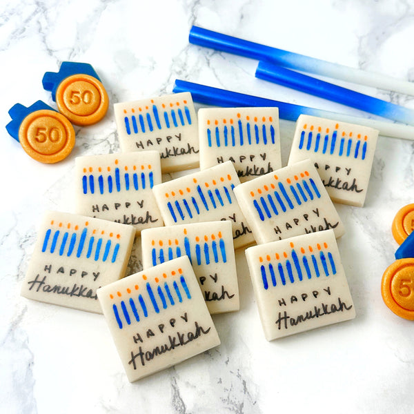 happy hanukkah place cards