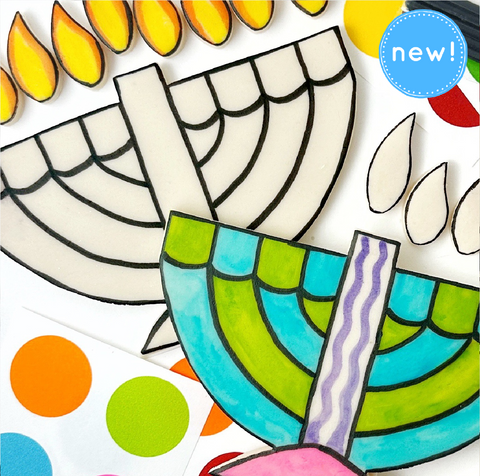 paint-your-own hanukkah menorah