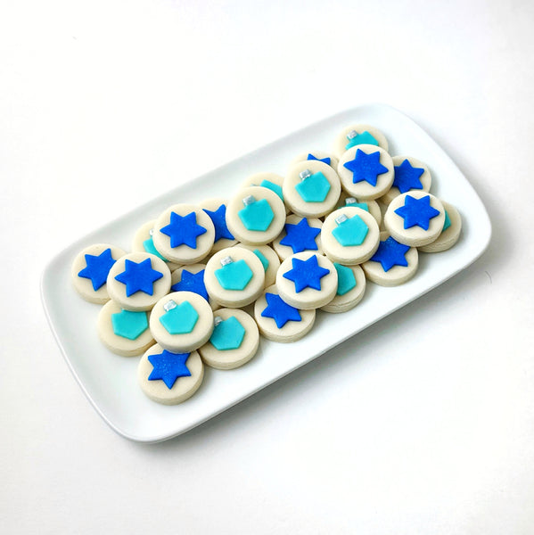 hanukkah dreidel and star candy bites