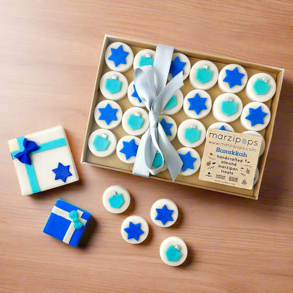 hanukkah dreidel and star candy bites