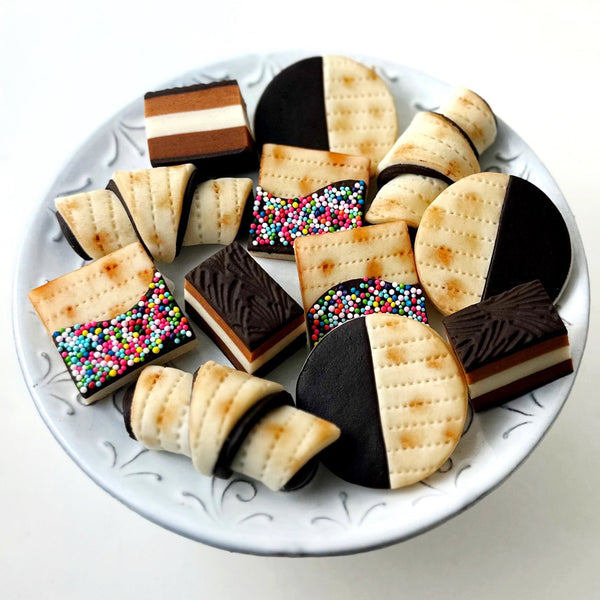Passover cookie collection on a plate