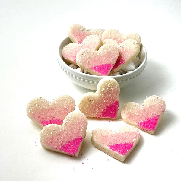 ombré  pink sugar hearts