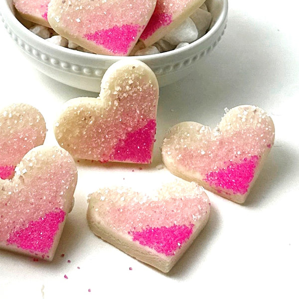 ombré  pink sugar hearts