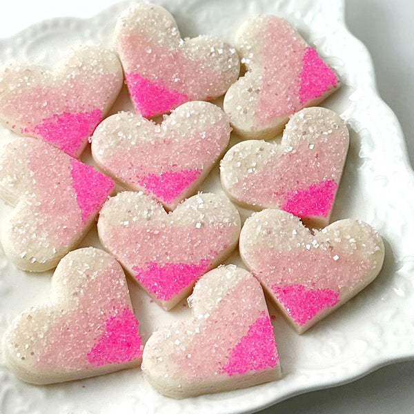 ombré  pink sugar hearts