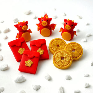 chinese lunar new year dragon loose coins