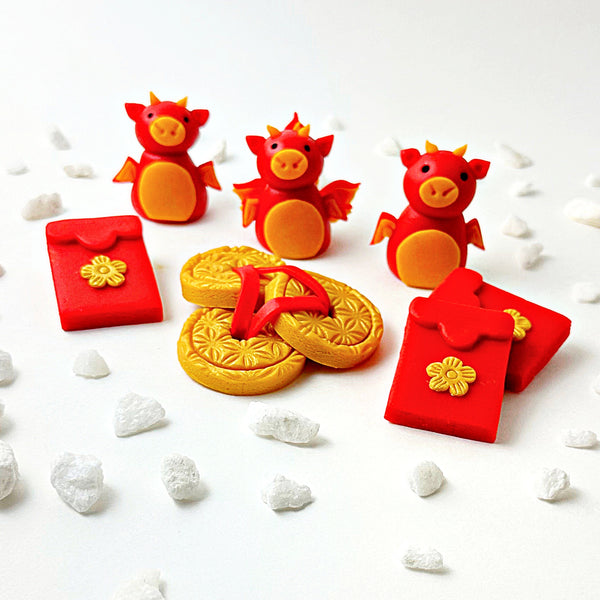 chinese lunar new year dragon together