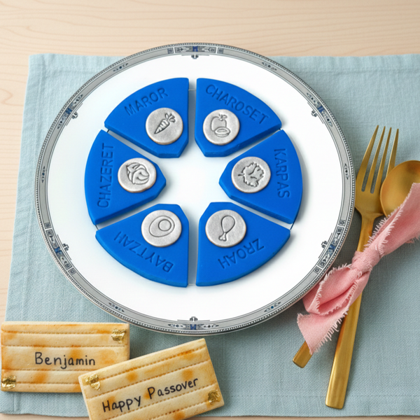 custom marzipan modular seder plate