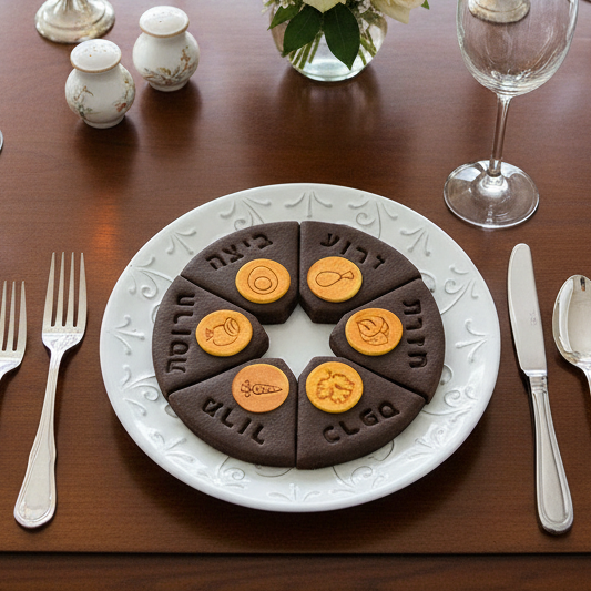 custom marzipan modular seder plate